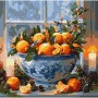 Картина по номерам "Цитрусы в вазе" 40х40 см (Ідейка)