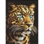 Алмазна мозаїка "Погляд ягуара" 30х40 см (Ідейка)