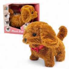 Собачка на батарейках, с поводком и аксессуарами, в коробке 18х15х10 см