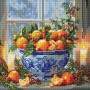 Алмазная мозаика "Цитрусы в вазе" 40х40 см (Ідейка)