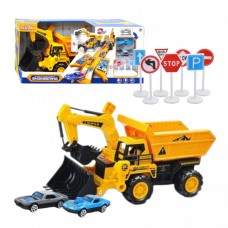 Екскаватор-паркінг з метал.машинками(2шт.) та аксес.батар.муз.світло.кор.49,6*17*21,5 см.