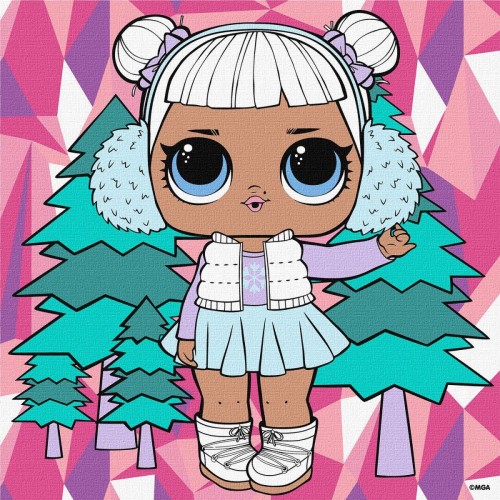 Картина за номерами "L.O.L. Surprise! Winter chill. Snow Angel" 25х25 см (Ідейка)