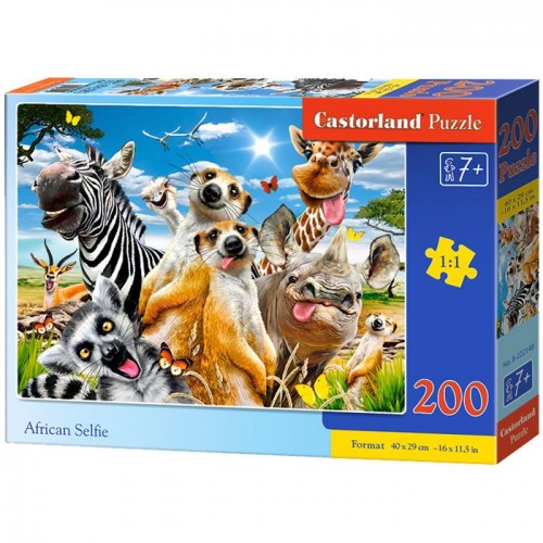 Пазли "АФРИКАНСЬКЕ селфі", 200 елементів (Castorland)