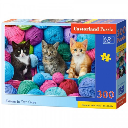 Пазли "Кошенята у пряжі", 300 елементів (Castorland)