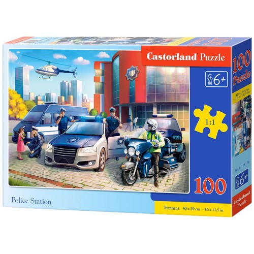 Пазли "Поліцейська дільниця", 100 елементів (Castorland)