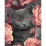 Картина за номерами "Сірий котик" 40х50 см (art craft)