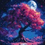 Картина по номерах "Силует дерева" 40х40 см (Ідейка)