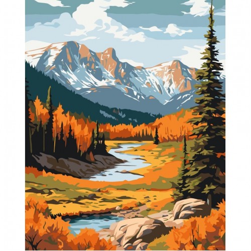 Картина за номерами "Осінь в горах" 40x50 см (art craft)