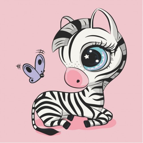 Картина за номерами "Зебра" 30х30 см (art craft)