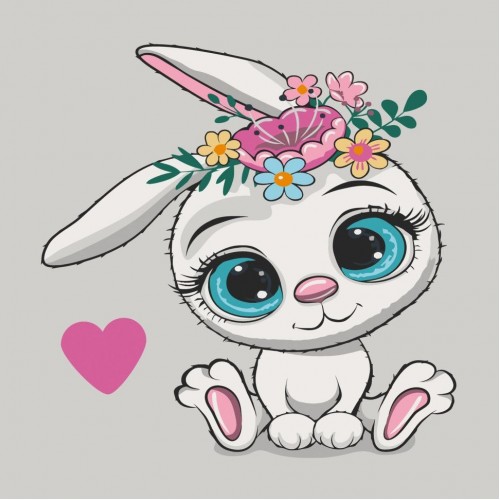 Картина за номерами "Милий зайчик" 30х30 см (art craft)