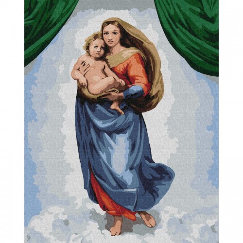 Картина по номерам "Сикстинская мадонна" ★★★ (Ідейка)