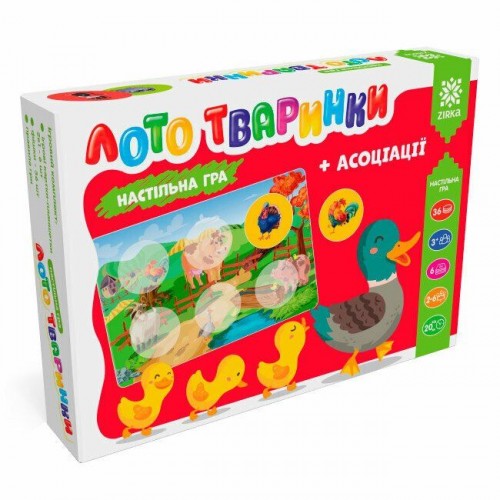 Гра "Лото: тваринки+асоціації" укр (Ранок)