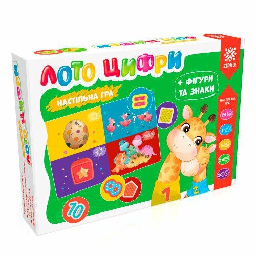 Гра "Лото: цифри+фігури, знаки та асоціації" укр (Ранок)