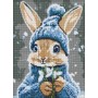Алмазна мозаїка - "Кролик з підсніжниками" ©art_selena_ua, 30х40см (Ideyka)