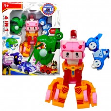 Трансформер робот, 3 машинки, вертоліт