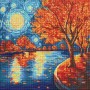 Алмазна мозаїка - "Осіння ніч" ©art_selena_ua, 40х40см (Ideyka)