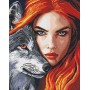 Алмазна мозаїка - "Руда з вовком" ©art_selena_ua, 40х50см (Ideyka)