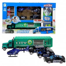 Автопарковка “Поліція” (4 металопластикові машинки, карта-коврик)