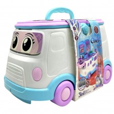 Кухня (16 предметів, набір столових приборів, посуд, овочі) в боксі