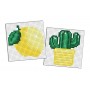 Алмазна мозаїка на магніті - "Лимон і кактус", набір із 2 сюжетів, 9х9см (Ideyka)