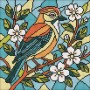 Алмазна мозаїка - "Вітраж. Сойка" ©art_selena_ua, 30х30см (Ideyka)