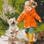 Картина за номерами - "Біг по калюжах" ©art_selena_ua, 40х40см (Ideyka)