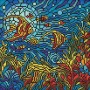 Алмазна мозаїка - "Вітраж. Морський світ" ©art_selena_ua, 30х30см (Ideyka)