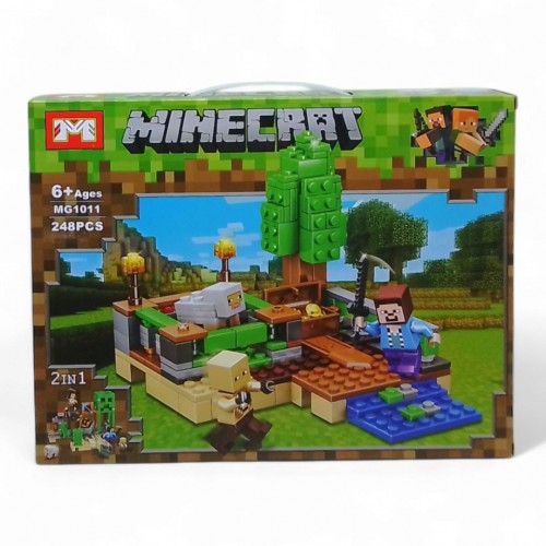 Конструктор Minecraft 248 деталей, 2в1, герої, в коробці (MiC)