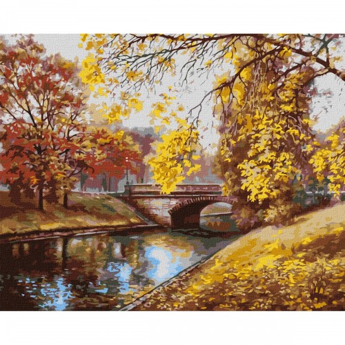 Картина за номерами "Осінній пейзаж" ★★★★★ (Ідейка)