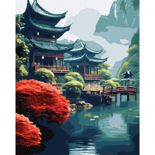 Картина по номерам "Утро в горах" 40х50 см (Ідейка)