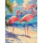 Картина за номерами - "Рожеві фламінго" ©art_selena_ua, 30х40см (Ideyka)