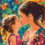 Картина по номерам - "Материнский поцелуй" ©art_selena_ua, 40х40см (Ideyka)