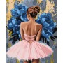 Картина по номерам - "Балерина с голубыми пионами" с красками металлик ©art_selena_ua, 40х50см (Ideyka)