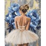 Алмазная мозаика - "Балерина с голубыми пионами" ©art_selena_ua, 40х50см (Ideyka)