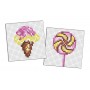 Алмазна мозаїка на магніті - "Морозиво і льодяник", набір із 2 сюжетів, 9х9см (Ideyka)