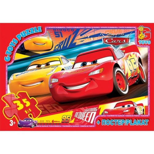 Пазлы "Тачки", 35 эл (Gtoys)