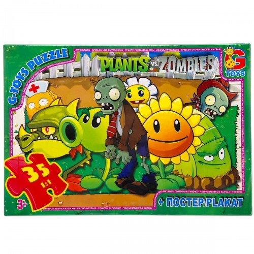 Пазлы из серии "Растения против Зомби", 35 эл (Gtoys)
