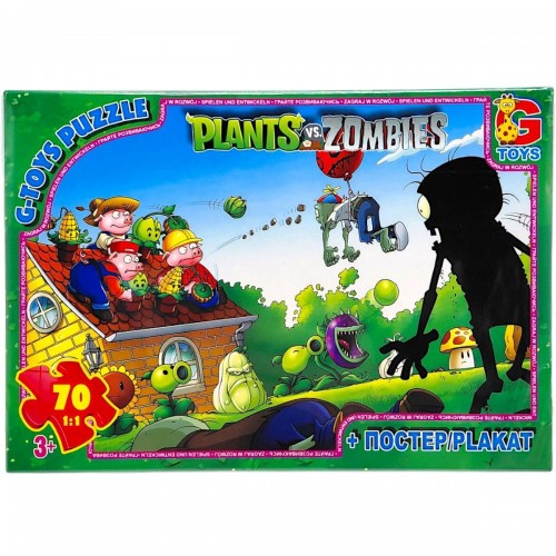 Пазлы из серии "Растения против Зомби", 70 эл (Gtoys)