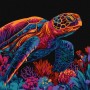 Картина по номерам - "Загадочная черепаха" ©art_selena_ua, 30х30см (Ideyka)