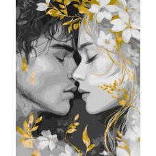 Картина по номерам с красками металлик 