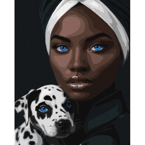 Картина по номерам - "Голубой взгляд" ©art_selena_ua, 40х50см (Ideyka)