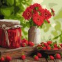 Картина по номерам - "Клубничное варенье" ©art_selena_ua, 40х40см (Ideyka)
