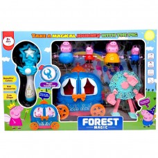 Набор героев 4 свинки С КАРЕТОЙ (БИРЮЗОВОЙ)