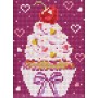 Алмазная мозаика без подрамника - "Аппетитное пирожное" ©Maria Davydova, 15х20см (Ideyka)