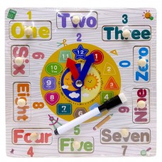 Вкладиші дерев’яні (годинник, дошка для малювання, маркер “пиши-стирай”) мікс видів