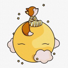 Картина по номерам - Считая звезды 25х25 см.