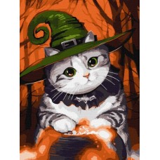 Картина по номерам - Котик-волшебник 30х40