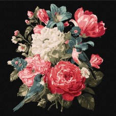 Картина по номерам – Букет жизни 30х30 см.