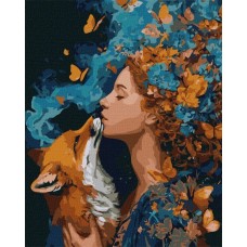 Картина по номерам - Оранжевый дух осени с красками металлик extra 40х50