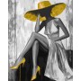 Картина по номерам – Золотая дама с красками металлик extra 40х50 см. (Ideyka)